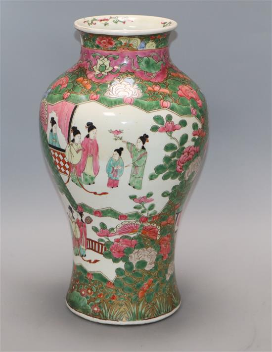 A Japanese famille rose vase height 39cm